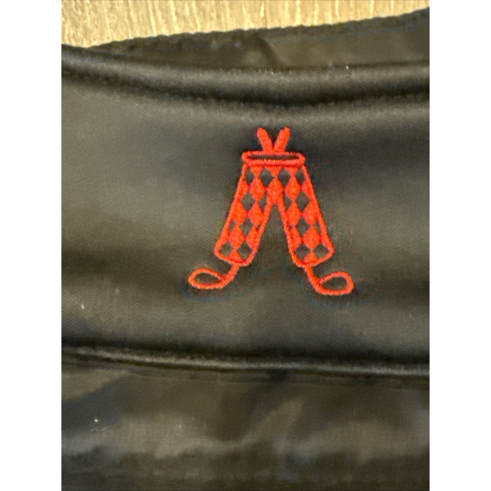 Royal Awesome Men's M Golf Jacket Black Red Hybrid 1 Pocket Missing Zipper - Picture 8 of 13